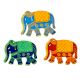 Handcrafted Folk Elephant Wooden Fridge Magnet Kitchen Decor